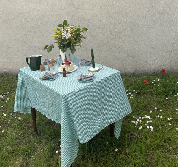 Nappe -SUZANNE-140x140 Vichy Noir – Image 3