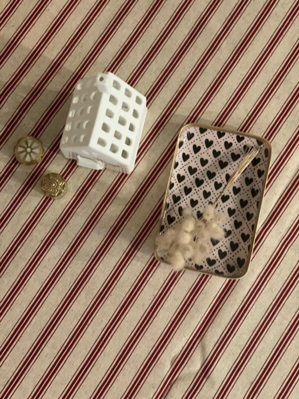 Nappe -SUZANNE- 140x250-Noël-Rayures rouge – Image 3