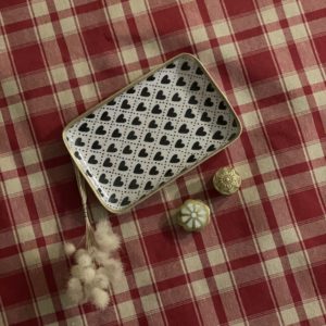 Nappe -SUZANNE- 140x250-Noël-Carreaux rouge