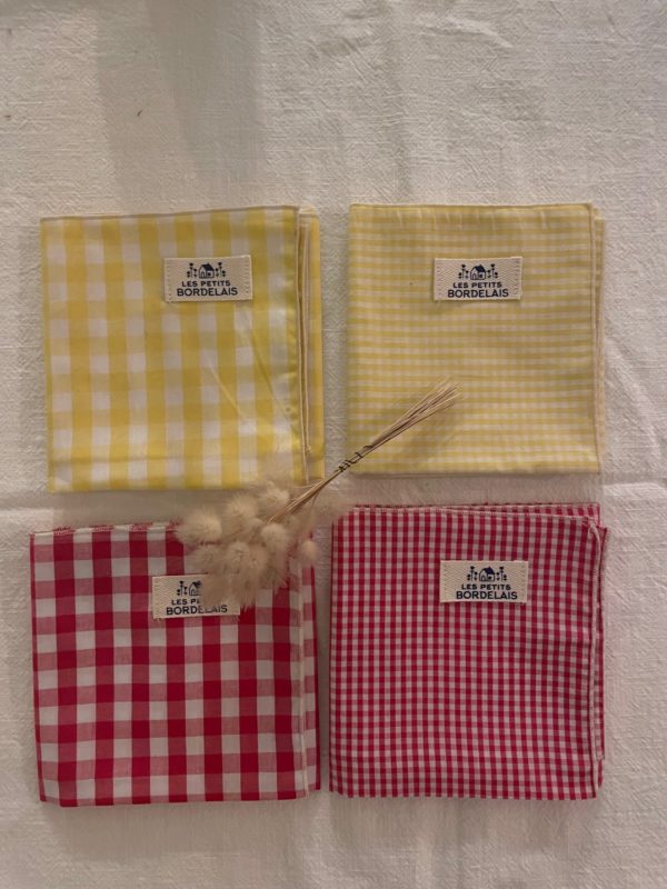 Serviette-BABETTE- Vichy Rose/Jaune